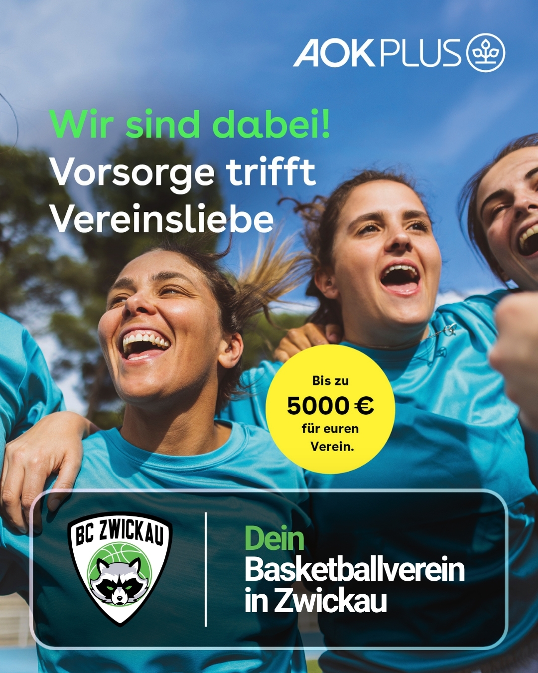 Wir sind dabei!!
Vorsorge trifft Vereinsliebe: Bei der Gesundheitsinitiative der AOK PLUS dreht sich alles um Bewegung, Ernährung, mentale Gesundheit und Vorsorge – und wir sind dabei. Gemeinsam Gesundheitsmomente sammeln und bis zu 5.000 Euro für den Verein sichern. Mehr erfahren: https://plus.aok.de/vereinsaktion