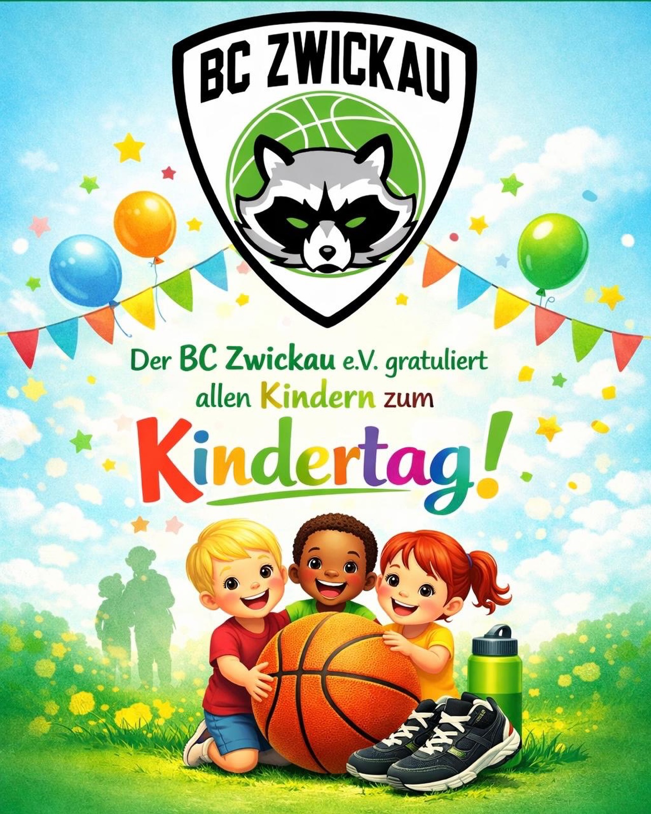 KINDERTAG 🥳
Der BC Zwickau gratuliert allen Kindern zum heutigen Kindertag. Wir sind froh, dass es euch gibt und ihr jeden Tag zu etwas besonderen macht. ☺️🙏🏻
Genießt den Tag mit euren Freunden und Familien ☀️