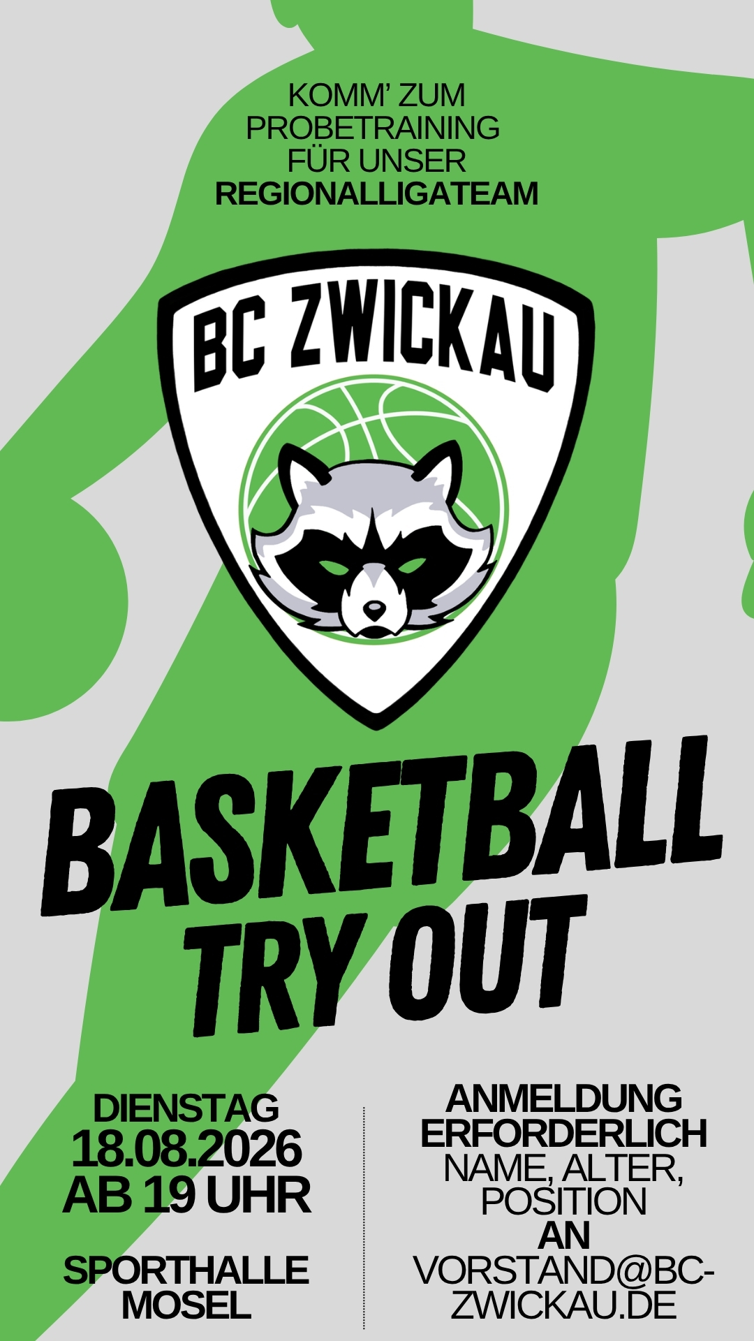 Basketball TRYOUT am 18.08.2026