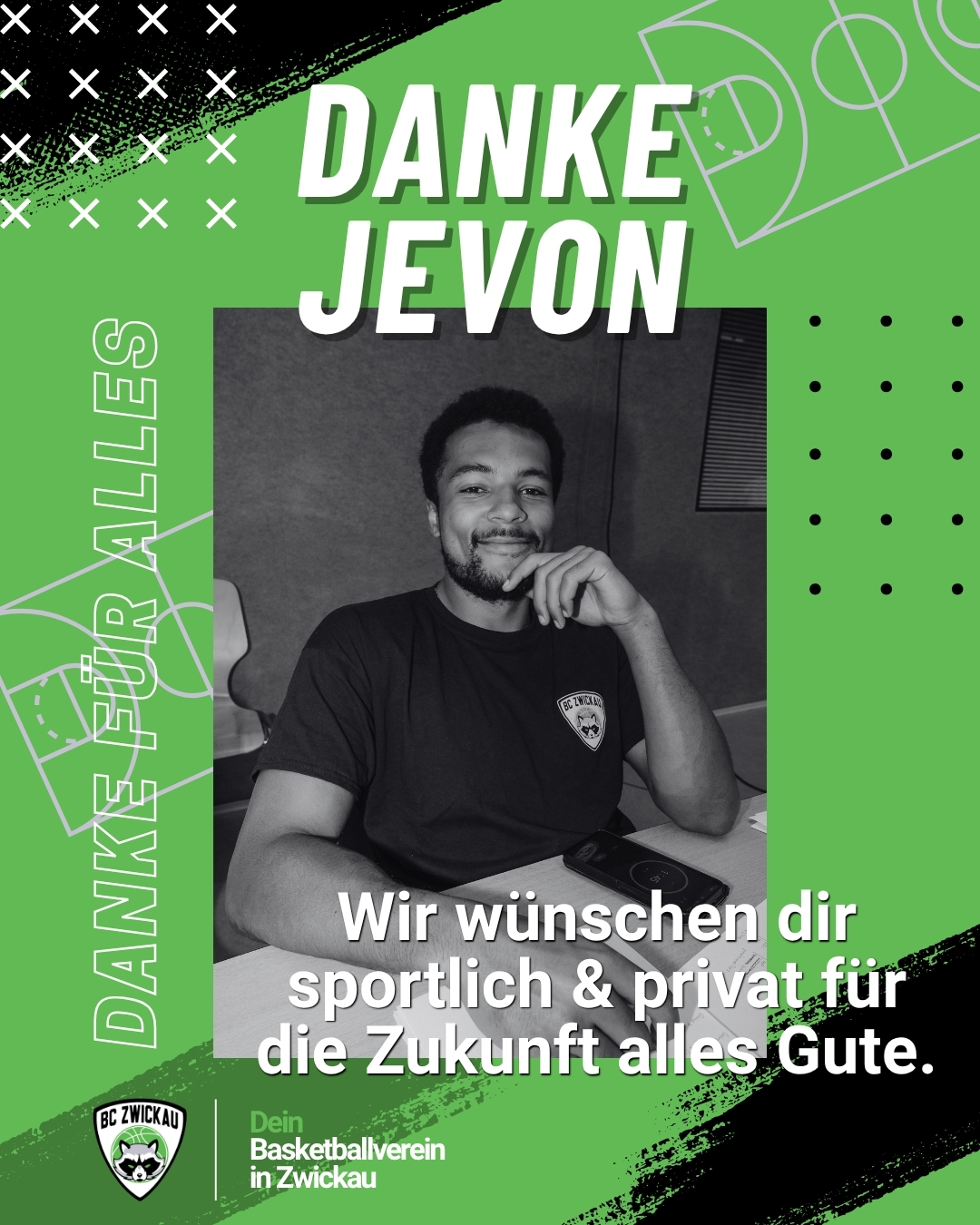Jevon Perschnick verlässt den Basketballclub Zwickau e.V.