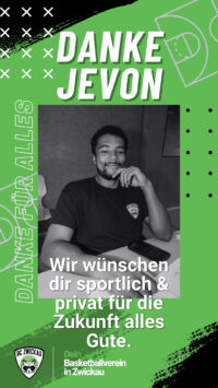 Jevon Perschnick verlässt den Basketballclub Zwickau e.V.